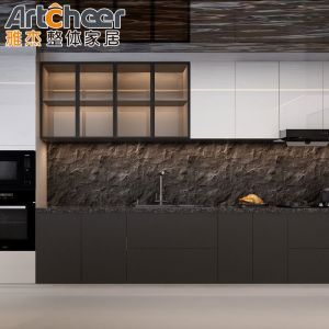Buy cheap Modular Kitchen Cabinets American Style Custom Design with Solid Wood and Quartz Top from wholesalers