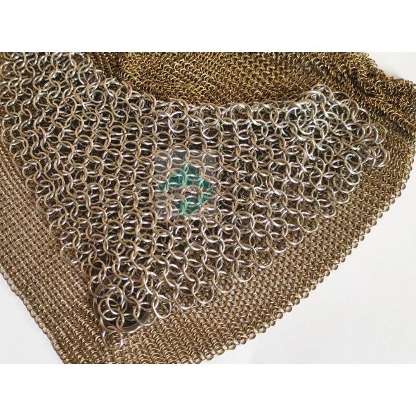 Buy cheap DIY Handmade Aluminum alloy Light Partitioning Metal Ring Mesh With Electroplating Bronze Color from wholesalers