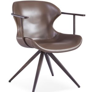 Buy cheap Metal Wood Frame Coffee 45.5cm Lounge Swivel Armchairs from wholesalers