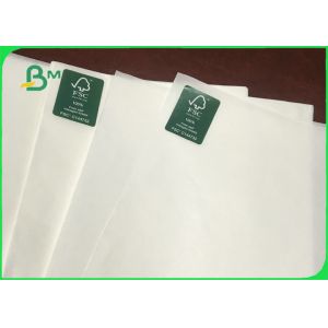 Buy cheap FDA Eco - Friendly Uncoated White Sack Kraft Paper For Bags 30gsm 35gsm 42gsm from wholesalers