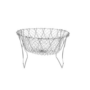 Buy cheap Kitchen Chips Ss201 Foldable Fry Basket , Folding Strainer Basket from wholesalers