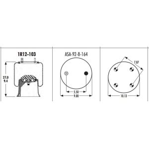 Buy cheap 1R12-103 Goodyear Air Spring Bellows 566-24-3-066 DAYTON 352-9101 from wholesalers
