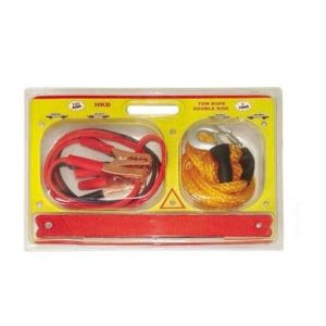 Buy cheap 3 pcs auto emergency kit ,with booster cable,tow rope ,overhaul light from wholesalers