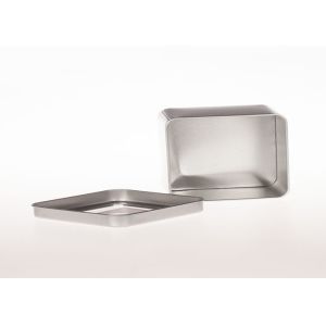 Buy cheap Steel Tinplate Blank Square Metal Tins With Clear PVC / PET Window On Cap from wholesalers