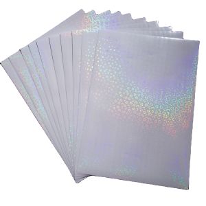 Buy cheap A4 Sheet Transparent PVC PP Heart Holographic Cold Lamination Film Self-Adhesive Decorative Sheet For Durable Lamination from wholesalers
