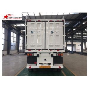 Hydraulic Wing Van Platform Semi Trailer Container Delivery With Tail Retractabl