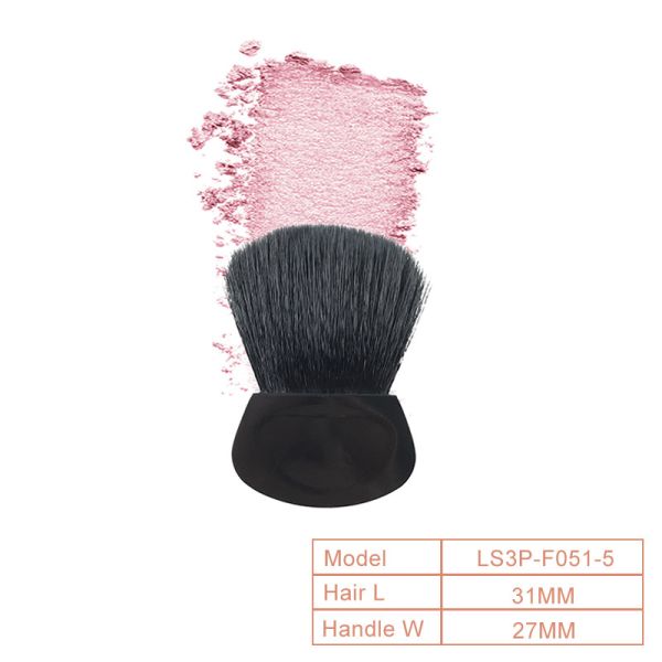 Custom Logo Synthetic Hair Makeup Blush Brush Plastic Handle