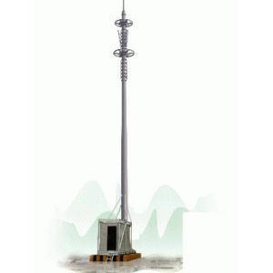 Buy cheap Rapid Deployment Tower Monopole Red And White Hot Dip Galvanized from wholesalers