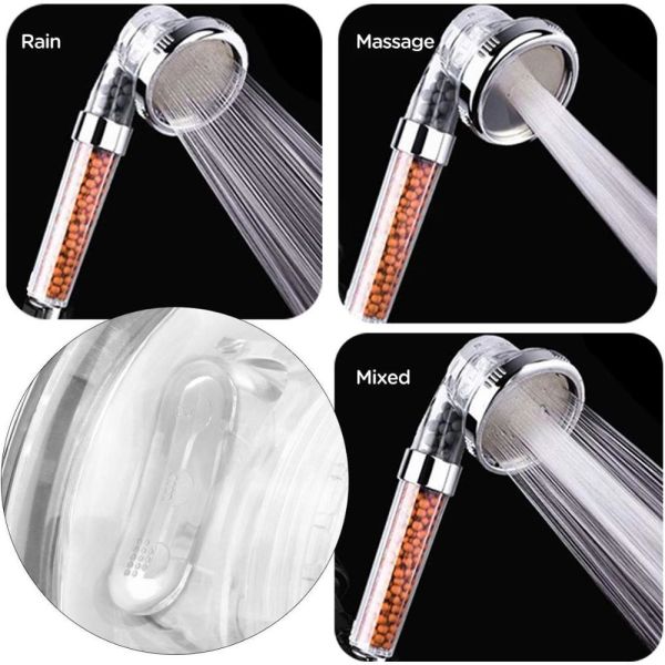 Quality 24cm Low Pressure PC Bathroom Handheld Shower Spray 3 Functions for sale