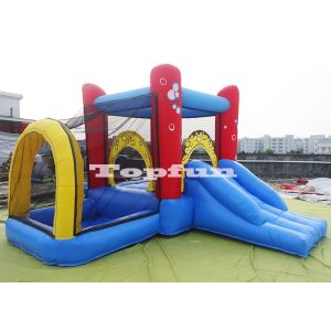 4m Bubble Inflatable Commercial Bounce Houses With Safety Net And Pool