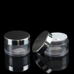 Buy cheap Customized 30ml 50ml PETG Cosmetics Cream Empty Jar With Electroplated Lid from wholesalers