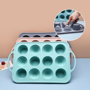 Buy cheap Non Sticky 12 Cavity Silicone Mini Cupcake Molds from wholesalers