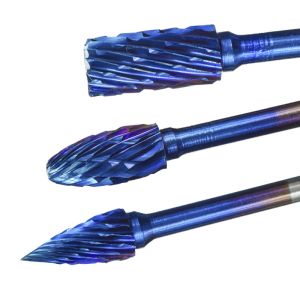 Buy cheap Blue Coating Precision Cutting Made Fast And Easy With Cemented Carbide Burr Set Shank Size 1/8-1/4 INCH Or 3-6MM from wholesalers