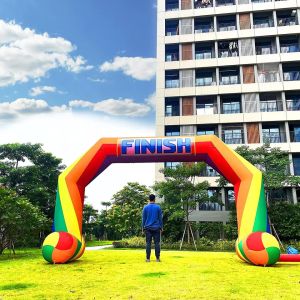 Customized Cheap Five Sides Inflatable Arch Cheap Rainbow Inflatable Arch Events