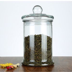 Jam Storage Cookie Glass Spice Jars Empty With Glass Caps , Round Shaped