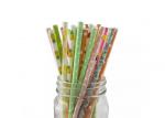 Buy cheap OEM Orange Litchi Pear Juice Solid Color Paper Straws , Fancy Straws For Drinks from wholesalers