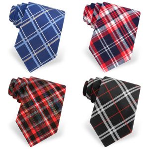 Buy cheap 100% Silk woven Men's Nectie in checkes design product