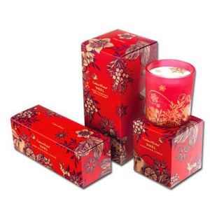 Buy cheap black lid and base candle box with foil stamping logo  Bespoke candle pack box from China factory from wholesalers
