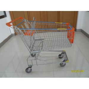 Buy cheap 150L Metal Wire Shopping Trolley , Swivel TPE Casters Supermarket Shopping Trolley from wholesalers