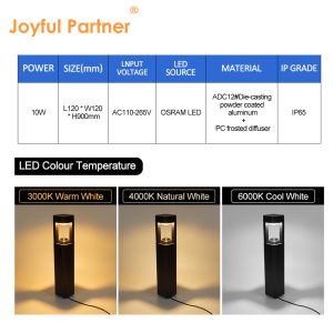 Buy cheap Outdoor Lawn Luminaire Exterior IP65 Waterproof OSRAM LED 10W Single Color 900mm Height With Two Year Warranty from wholesalers
