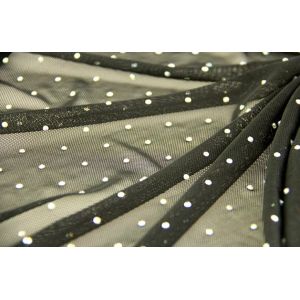 Four Side Elastic White Polyester Mesh Ironing Three Dimensional Diamond Yarn