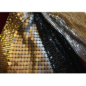 Buy cheap Shiny Beauty Aluminum Paillette Metal Mesh Fabric 1.5x0.45m Easy To Clean from wholesalers