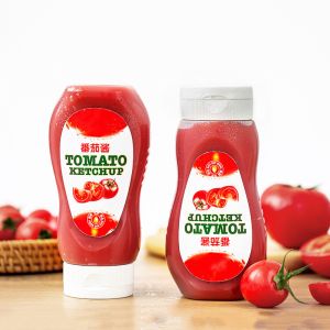 QZH 330ml Plastic Seasoning Bottles Ketchup And Mustard Squeeze Bottles