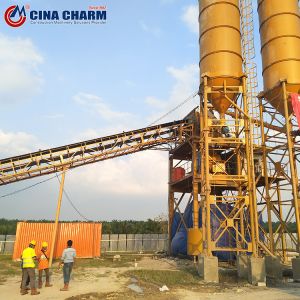 Buy cheap HZS90 90m3/H Ready Mixed Belt Conveyor Concrete Batching Plant from wholesalers