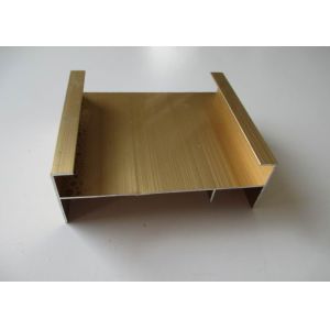 Golden Anodized Aluminium Track Extrusions Mill Finish OHSAS ISO9001 Certificati