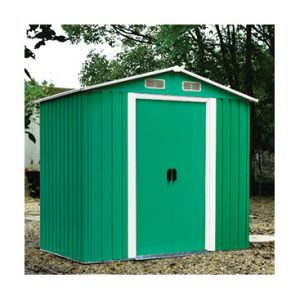 Buy cheap 6x10ft 8x10ft Apex Roof Metal Shed , Galvanized Steel Garden Shed With Sliding Doors from wholesalers