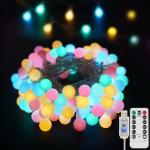 Buy cheap LED String Lights 16 Color Changing Globe Balls Indoor String Light with Remote Multicolor Fairy Lights Strings from wholesalers