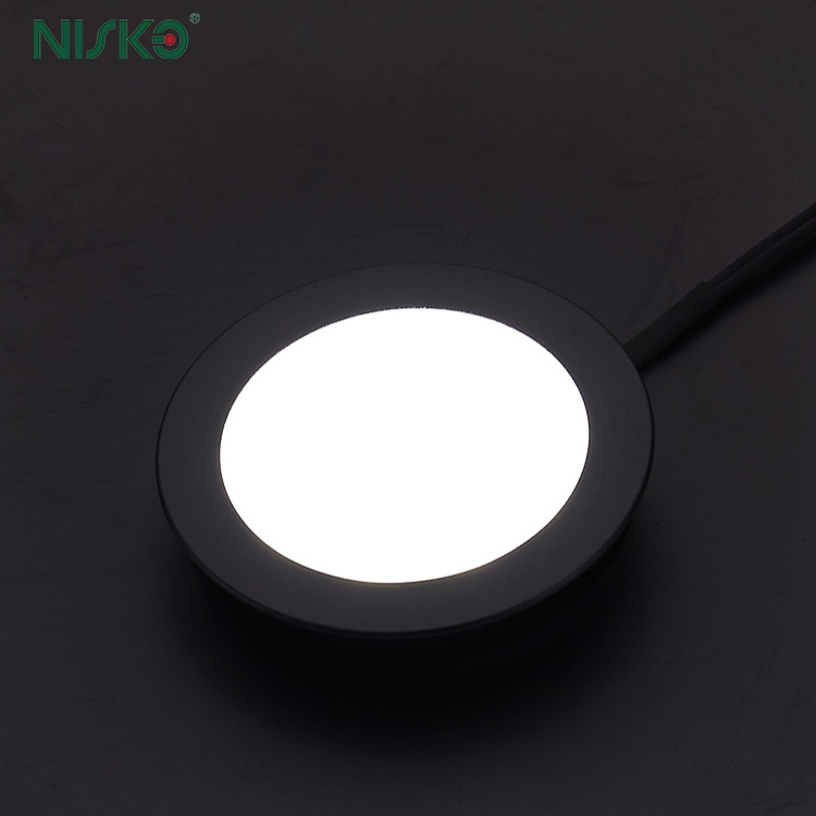 12V DC Circular Recessed Ceiling Panel Light Ultra-Thin Dimmable LED Cabinet Led
