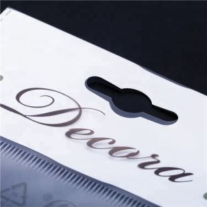 Customized Transparent BOPP seal adhesive plastic Jewelry bags with header,bopp