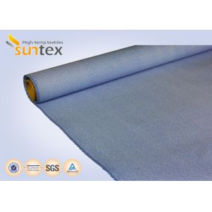 China 33 OZ Blue Calcium High Temperature Fiberglass Cloth For Fire Door And Smoke Curtain on sale