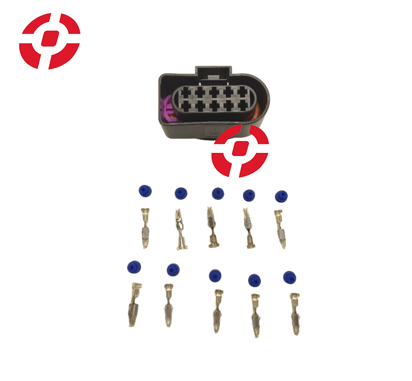 Buy cheap Auto Wire Harness Plugs Auto Temp Sensor Plug 1 Set 10 Pin 3.5mm Auto Waterproof Connector Deflation Valve Halogen Headlight Plug 6R0973735 from wholesalers