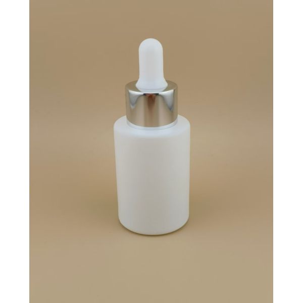 New Design Matte White Smooth Round Dropper Bottle K-GBL30 for Essence