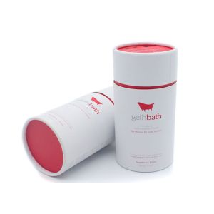 Handled Cardboard Cylinder Containers , Large Round Gift Boxes With Lids