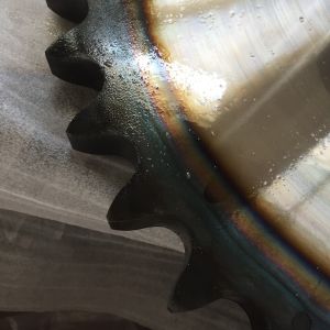 Double chain sprocket 100-2B42T with hardened teeth duplex sprocket