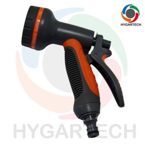 Garden Plastic 8 Function Spray Hose Nozzle With Click Quick Connect For