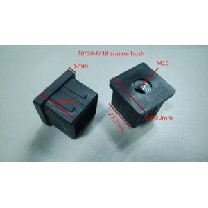 Buy cheap plastic 30mm M10 square tubing insert with adjustable leg product
