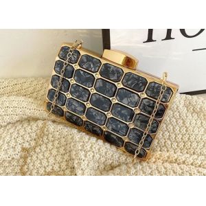 DIY Black Acrylic Gold Handbag Frames Iron Wallet Frame With Handle