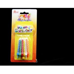 Colorful Spiral Glitter Birthday Candles For Cake Decorations No Somke SGS