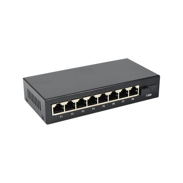 Buy cheap Wholesale factory 1*SC Single mode to 8 port10/100/1000M Base T Tx1310nm fiber optical switch network POE switch from wholesalers