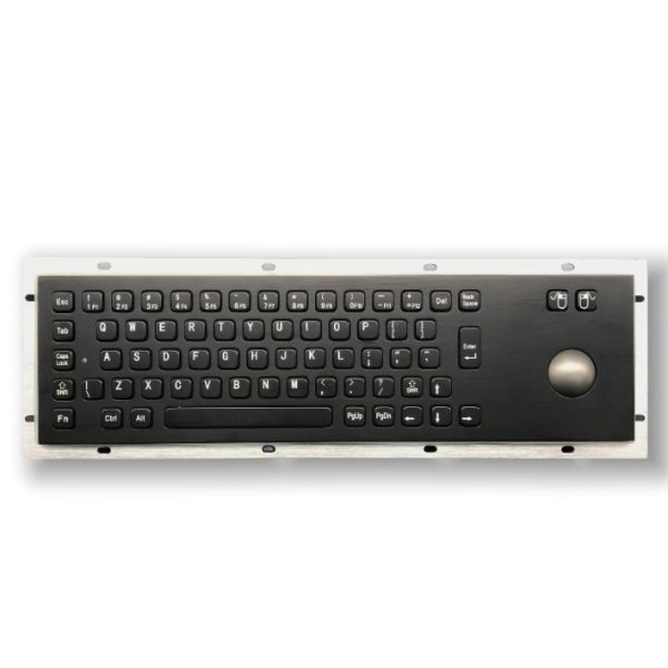 Quality Stainless Steel Mechanical Industrial PC Keyboard With Trackball Maintenance Free for sale