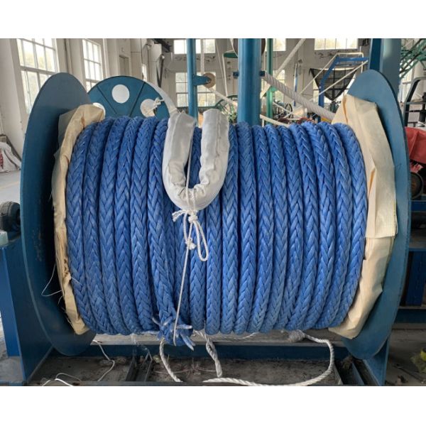 Quality 30mmx220m Blue Uhmwpe Rope 12 Strand Marine Braided Spectra Cord for sale