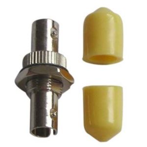Buy cheap ST / UPC Multimode Simplex Fiber Optic Adapter With Yellow Hat from wholesalers