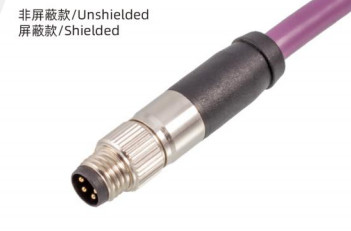 Quality Industrial M8 Straight Male Plug with Damping 3 / 4 / 6 / 8A 4D 5B IP67 for sale