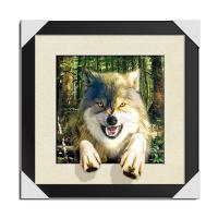 Buy cheap Stock 5D pictures with Frame 3D Lenticular Pictures Popular Wolf Image product