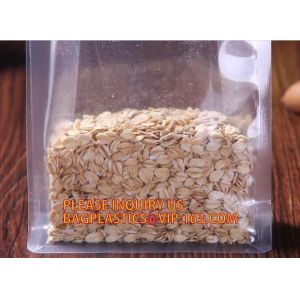 printable plastic bag for candy snack food package, side seal pp plastic zip