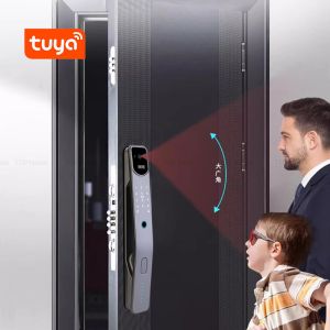Buy cheap Full Auto Face Recognition Door Lock Tuya Anti Peep Smart Password Front Door Lock from wholesalers